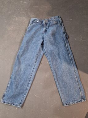 Wrangler Men's Relaxed Fit Light Blue Carpenter Denim Jeans